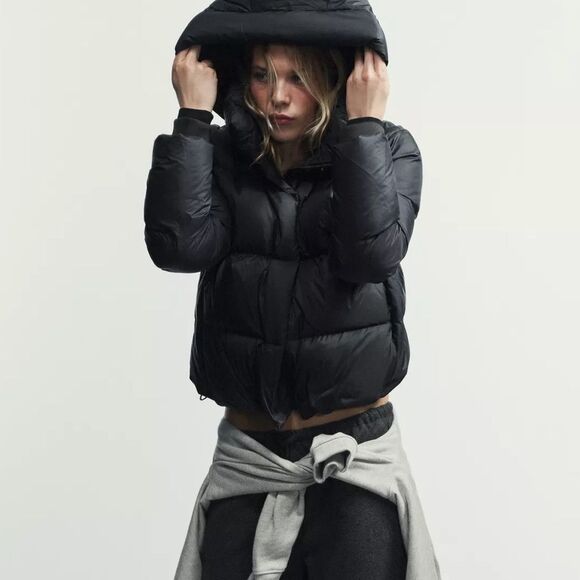 Zara Jackets & Blazers - ZARA WATER REPELLENT WINDPROOF HOODED DOWN